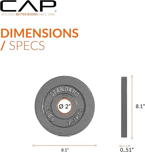 Miniatura 4 de CAP Barbell Placa de peso olímpica de 2 pulgadas Múltiples opciones