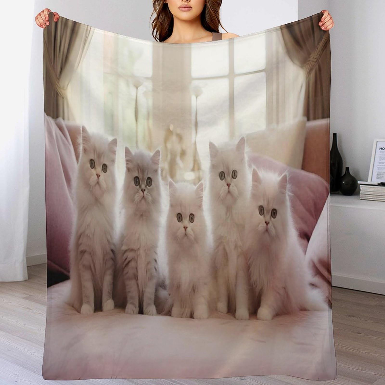 Couverture douce chat thermorégulatrice pour éliminer la sensation de froid au lit