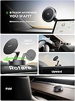 Vista 4 de THREEKEY Qi2 Certified MagSafe Car Mount Charger Lite,Car Wireless Charger,15W Magnetic Charger Fast Charging,Retractable Phone Holder with