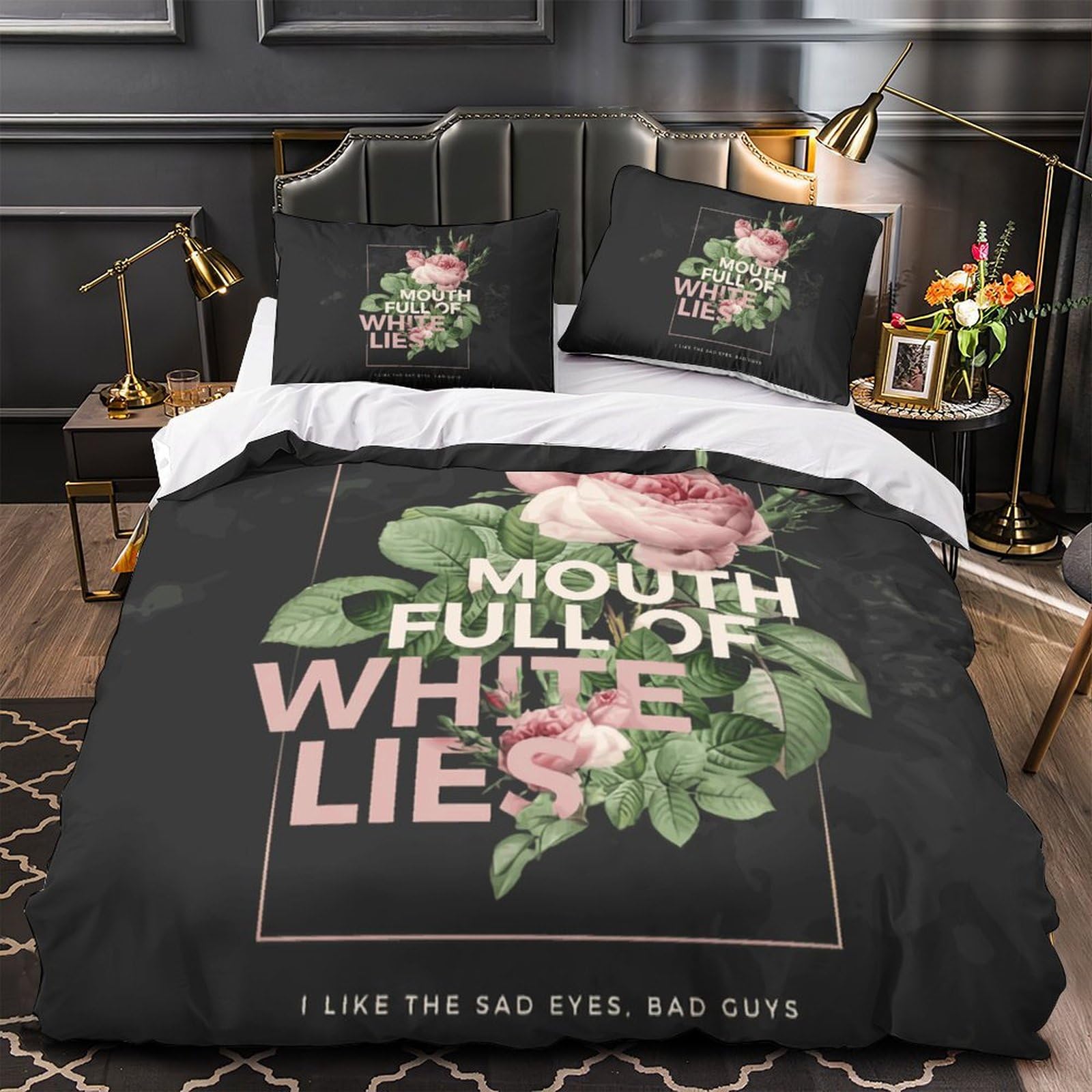 Parure de lit fleurs 3D rose pour illuminer la chambre des filles et garçons