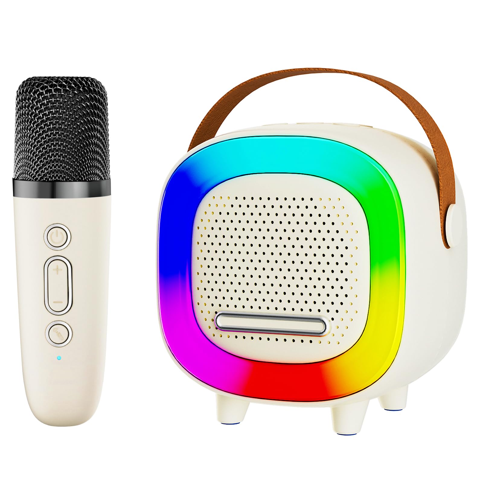 Mini Karaoke Machine Speaker for Kids Adults, Portable Bluetooth with 1 Wireless Microphones, Children's Day Birthday Gift Ideas for Toys for Teens