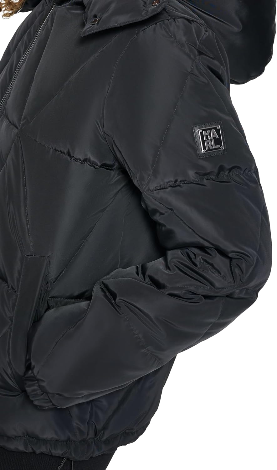 KARL LAGERFELD Women's Diamond Quilt Puffer Jacket - Image 5