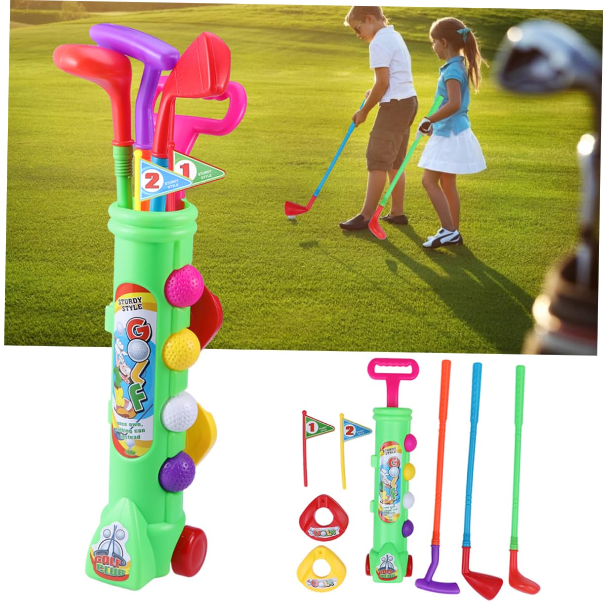 VICASKY 2sets Giocattoli Sportivi Educativi Per Ragazzo Ragazza Di Alta Qualità Per Attività Indoor e Outdoor Perfetti Per Giocare e Sviluppare Abilità Motorie Verde