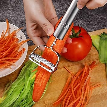 F2G Enterprise Mart Stainless Steel Julienne Peeler Fruit/Vegetable Shredder/Slicer Double Planing Cutter/Potato