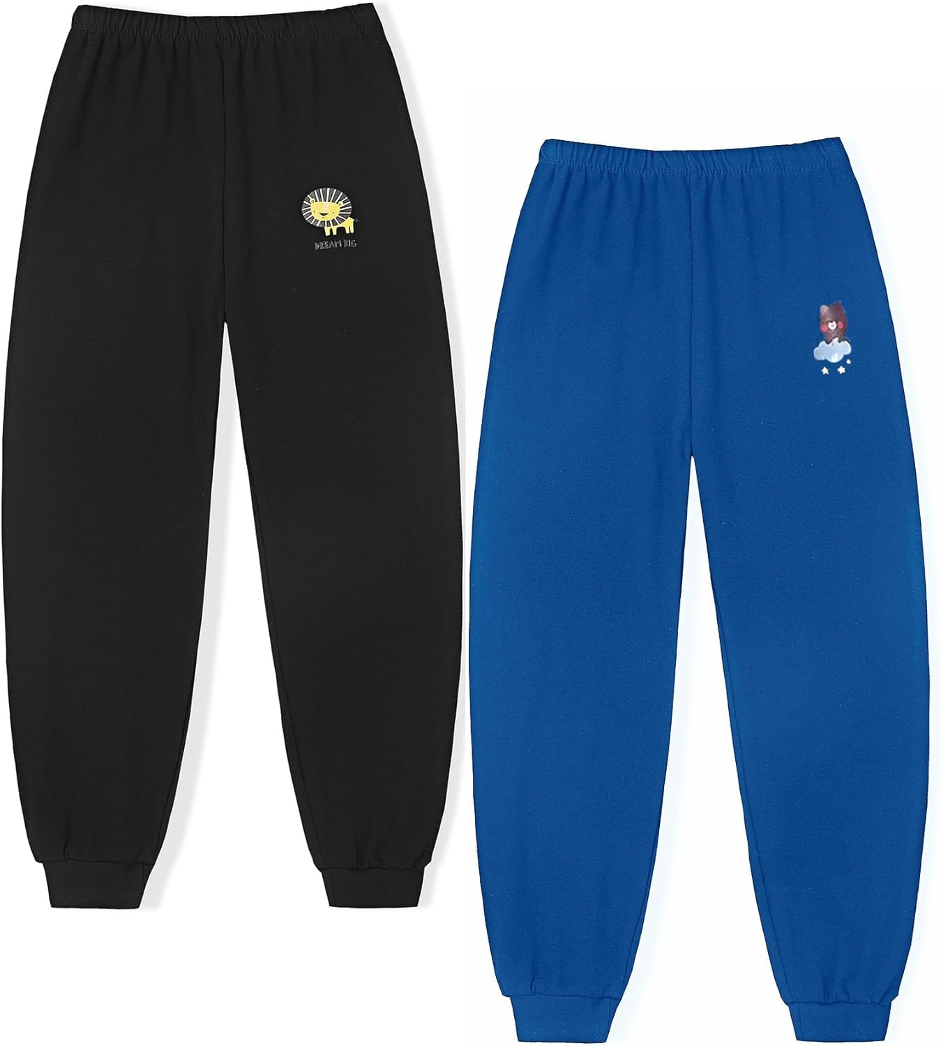 Boys Joggers Pants Cotton Pull On Elastic Waistband Lightweight Sweatpants for Toddler Kids Boys 3-8 Y