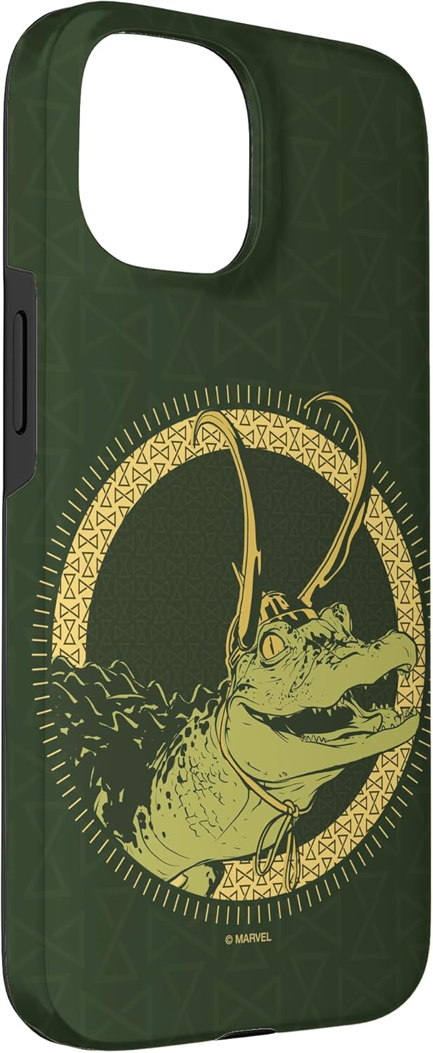 iPhone 15 Marvel Loki Alligator Loki with Golden Horns Case