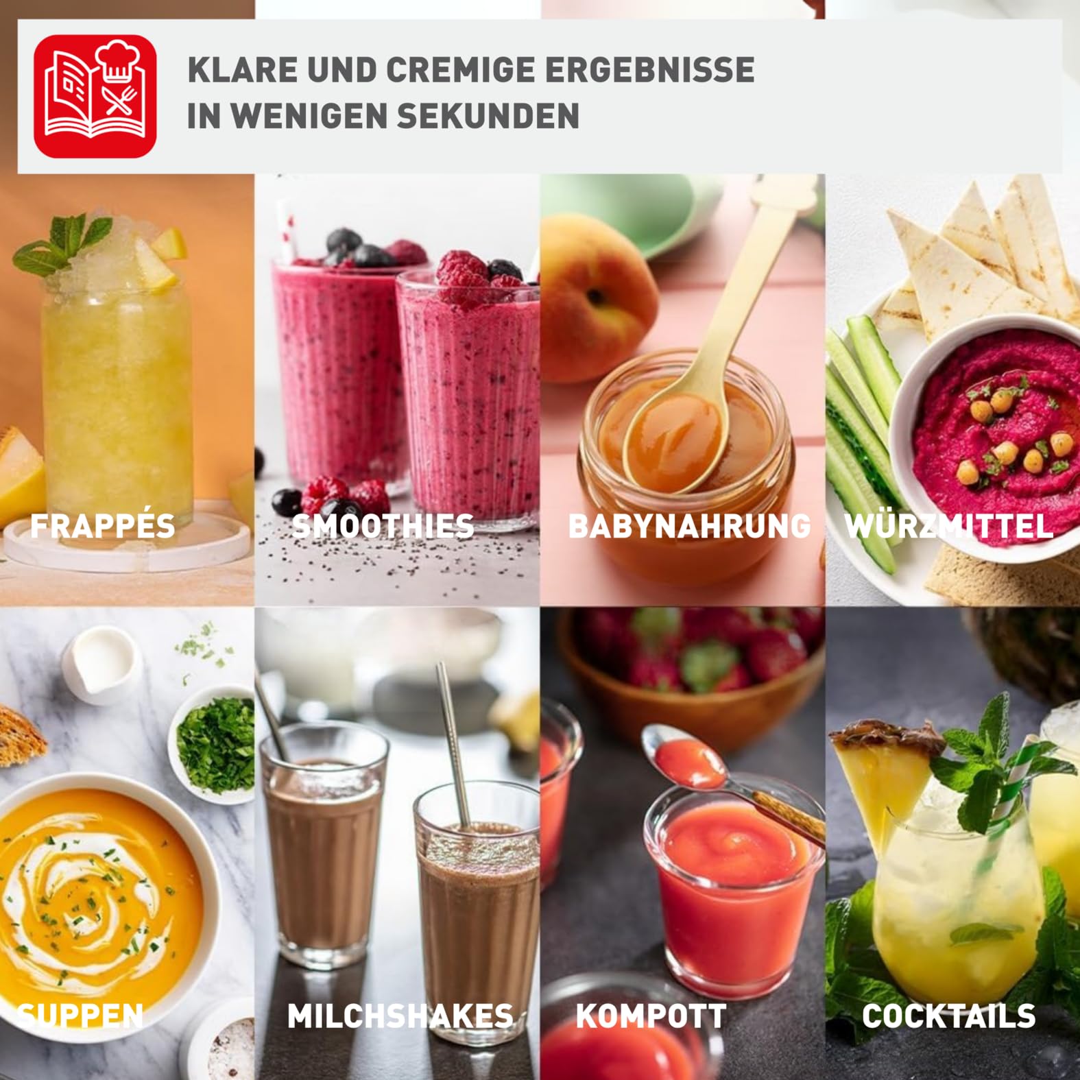 Tefal PerfectMix Essential Hochgeschwindigkeits-Standmixer, stufenlos einstellbare Geschwindigkeit, Pulsfunktion, abnehmbare Powelix-Klingen, hitzebeständiger 2 l Glasbehälter, 1200 W, Grau, BL771BF0