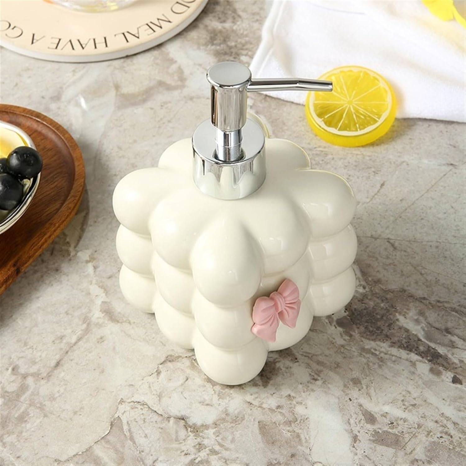 Soap Dispenser Press Lotion Dispenser Bottle Restroom Bathroom Shampoo Shower Gel Bottle Household Hand Sanitizer Empty Bottle (Silver 3.5 * 3.5 * 6in)