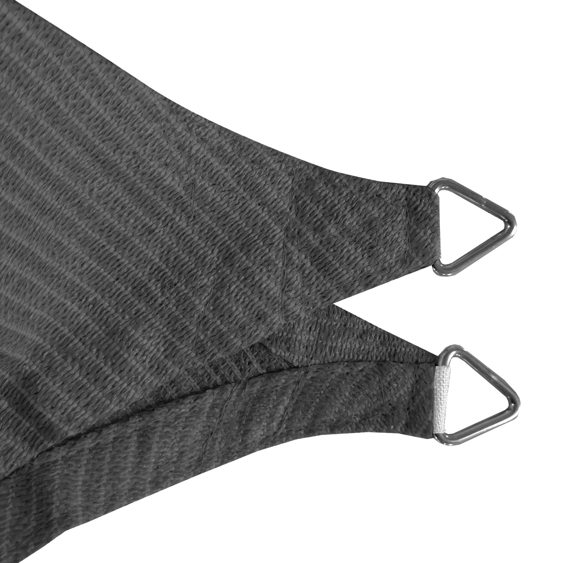 Rebecca Mobili Tenda Vela Quadrata, Vela Ombreggiante, Grigio Scuro, Polietilene Hdpe, Corde Incluse, Con Astuccio, Per Giardino Balcone - Misure: 3,6x3,6 mt - Art. RE6811