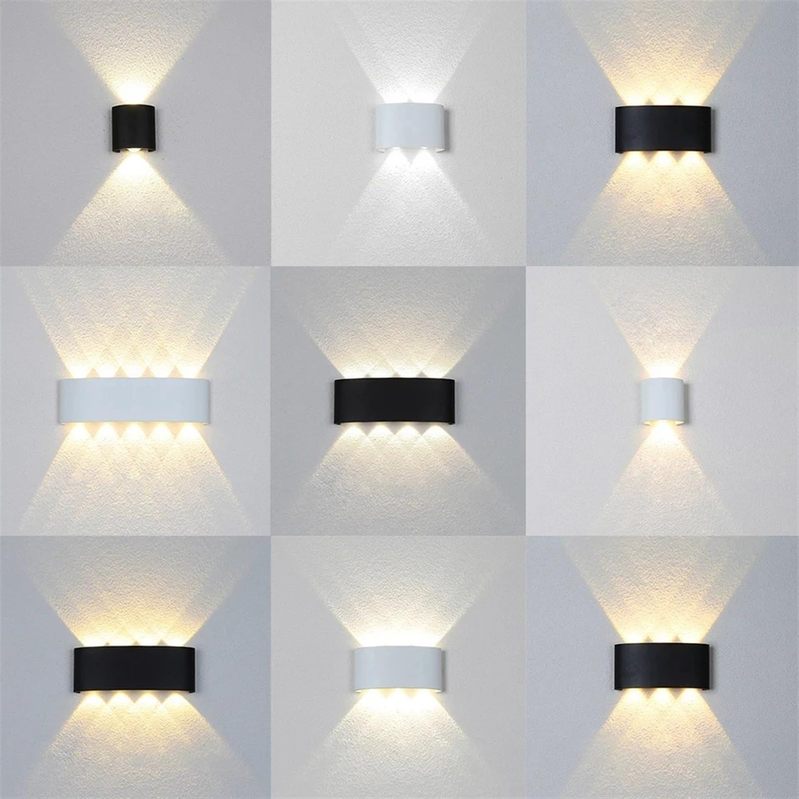Lámpara de pared LED para jardín o noche que soluciona la falta de luz con diseño negro