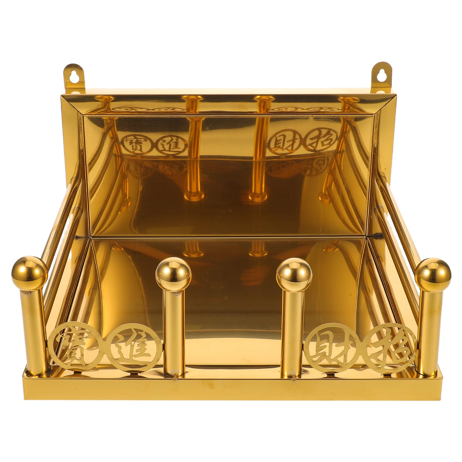 Étagère autel Bouddha en inox pour créer un coin méditation à la maison