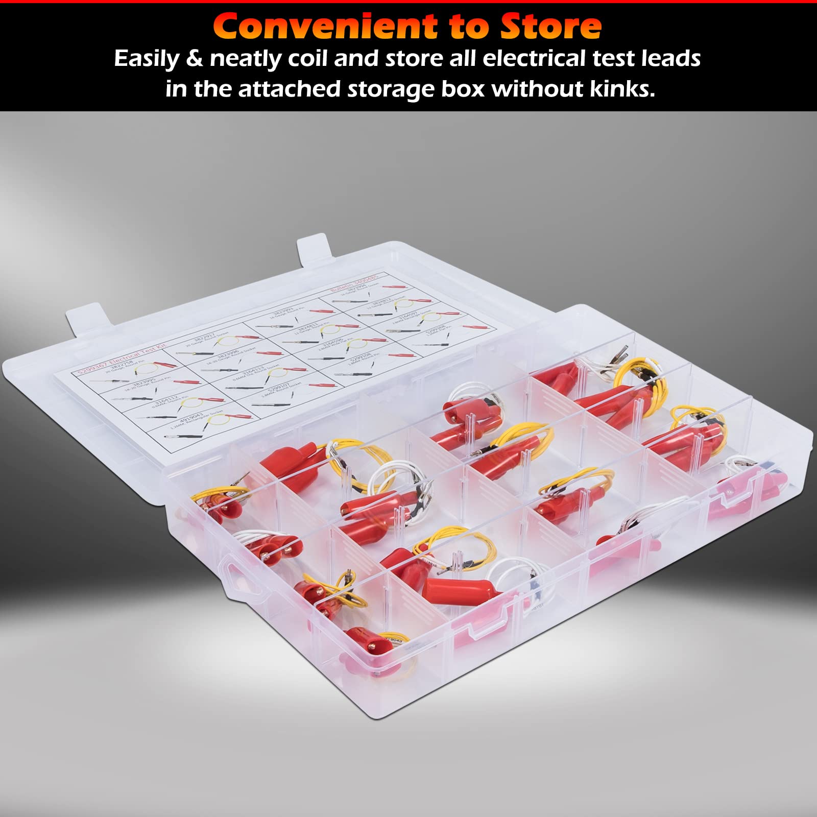 Bonbo 5299367 Test Lead Kit 16 Pieces Electrical Testers Wire  