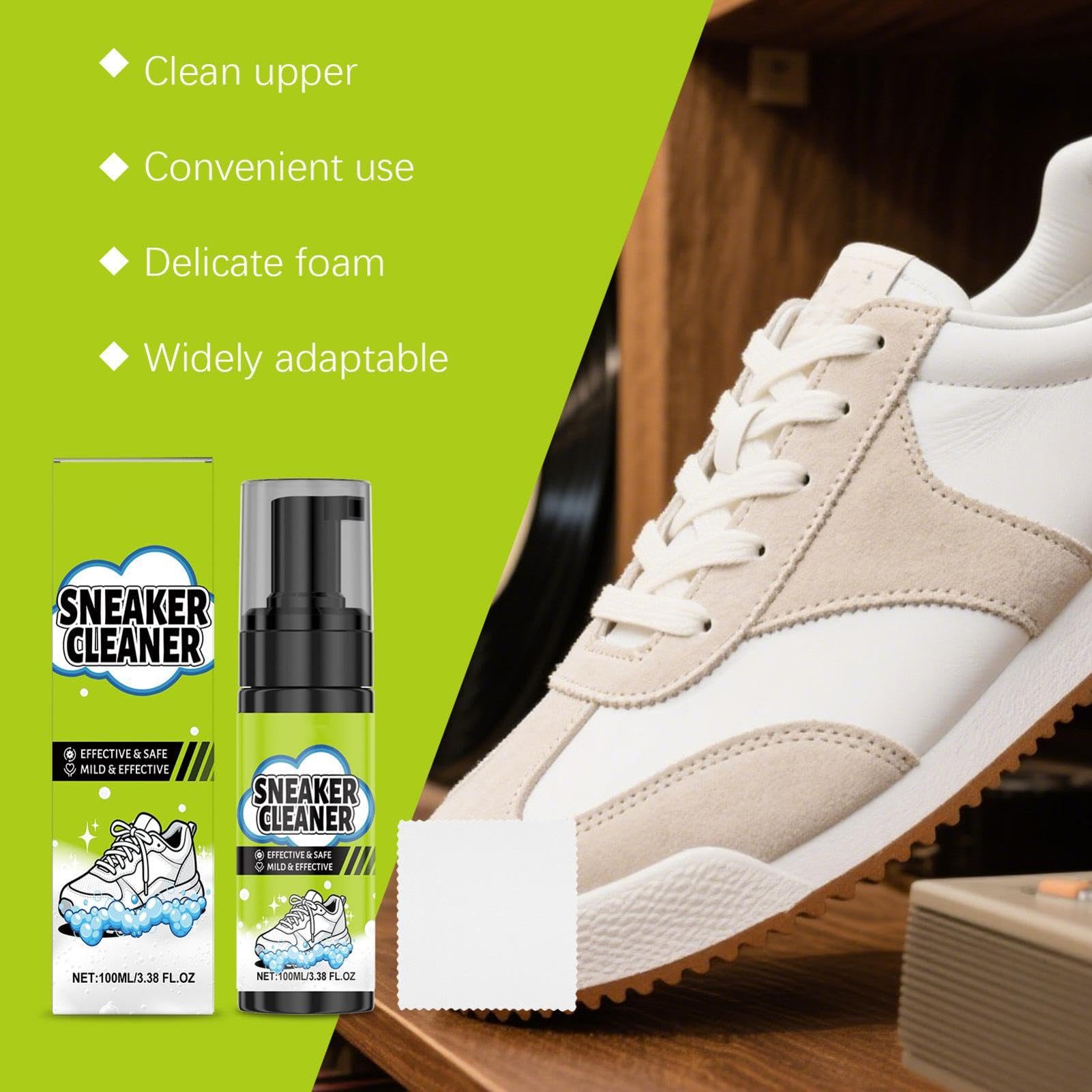 Detergente per scarpe da ginnastica, 100 ml, spray detergente sicuro ed