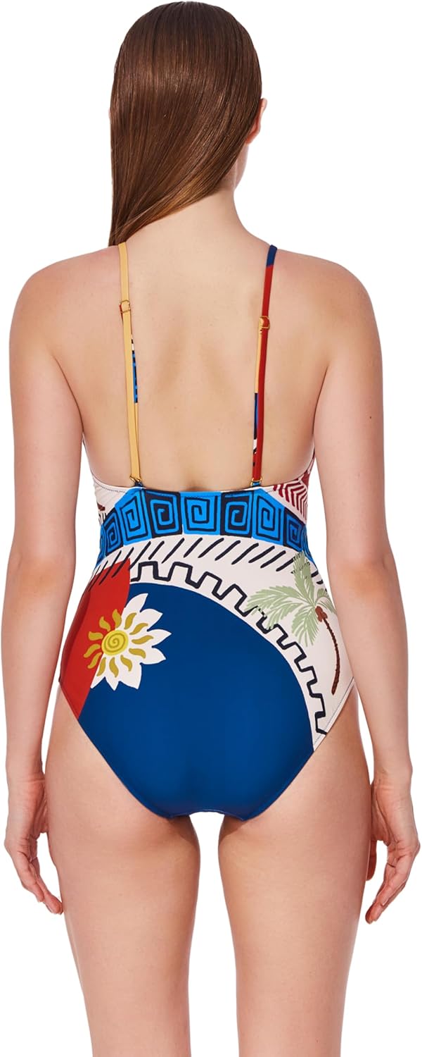 Gottex Positano One Piece- High Neck Silhouette, Transformable Straps, Removable Soft Cups, Front & Back Lining