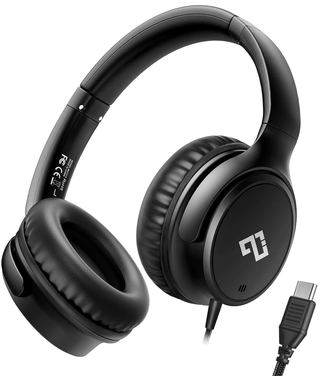 INFURTURE USB C Headphones Kids Wired Headphones for Adults with Microphone