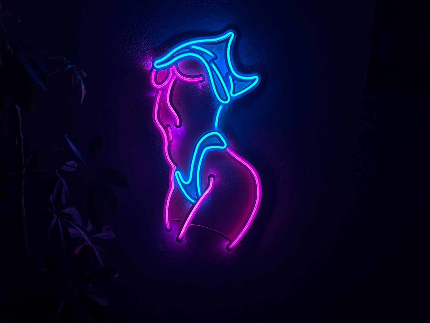 Femme Fatale Neon Metal Wall Art, Sexy Lady Neon Sign, Night Club Sign, Man Cave Neon Sign, Neon Schild, Club Neon Sign, Woman Body Sign, Home Bar (With Remote Control)