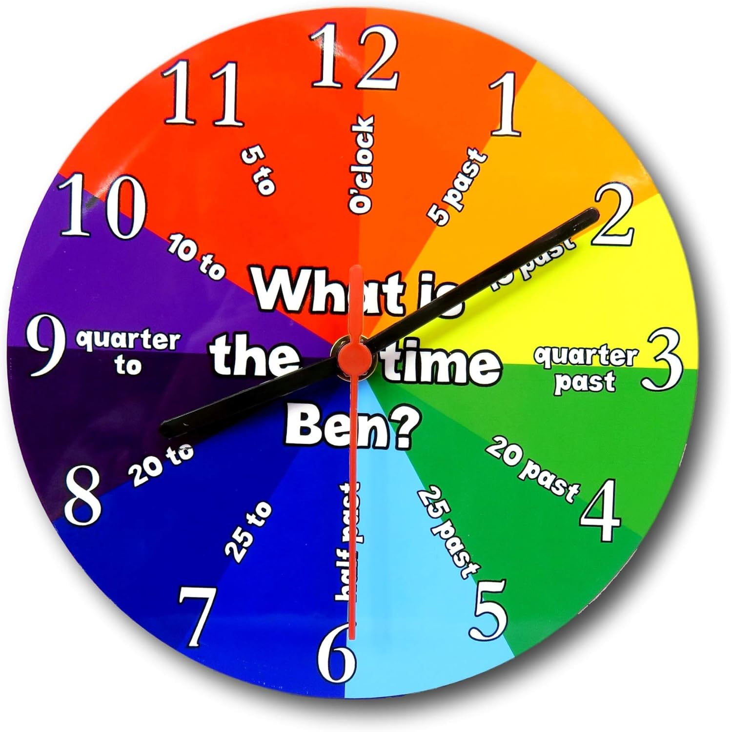 Time Teaching Clock Personalised Clock childrens wall Clock