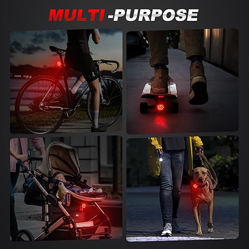 Miniatura 6 de Ascher USB Rechargeable LED Bike Tail Lights 2 Pack, Bright Bicycle Cycling Rear Light, 4 Light Mode Options Safety Bike Light for Adults Kids Men