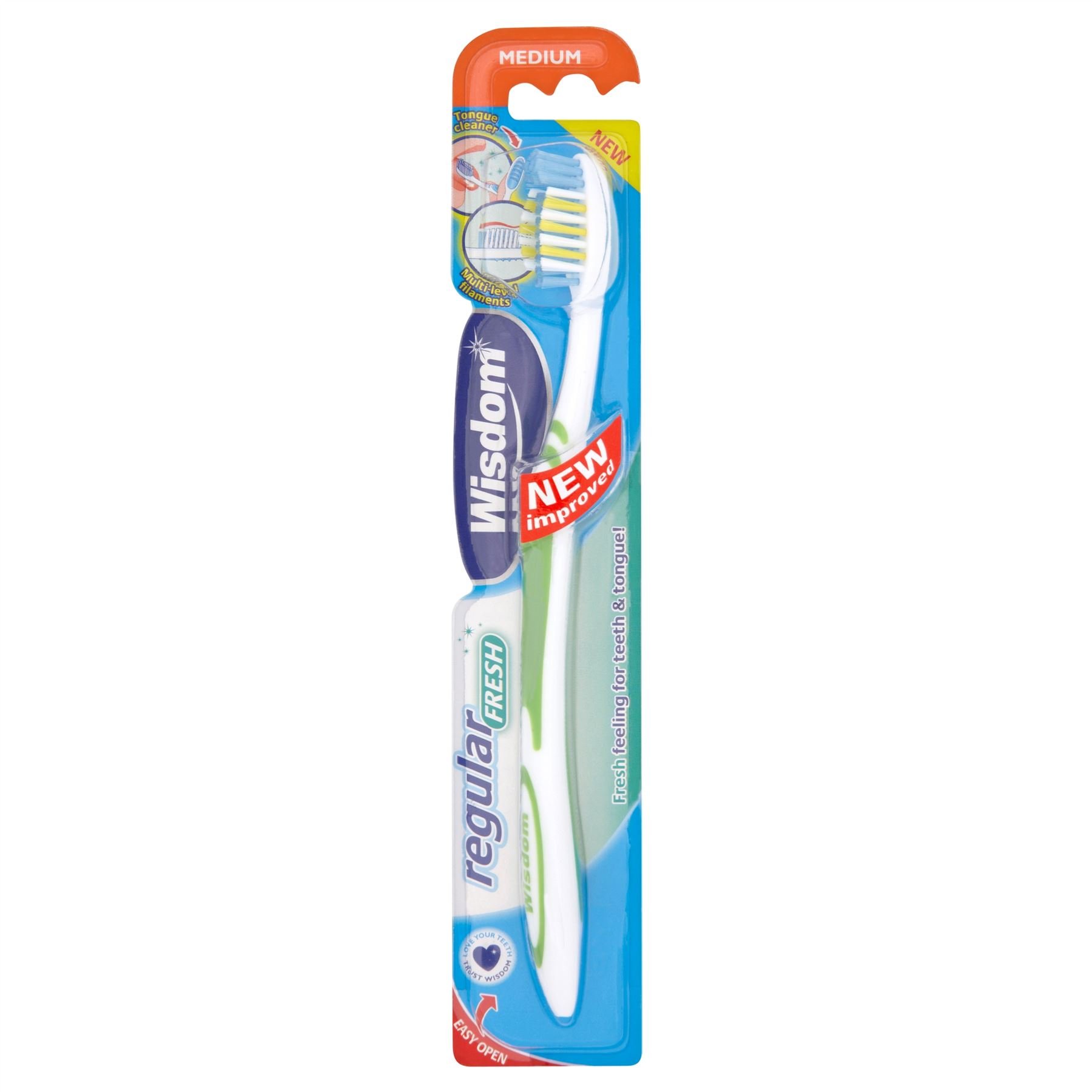 12 x Wisdom Regular Fresh Medium Toothbrush