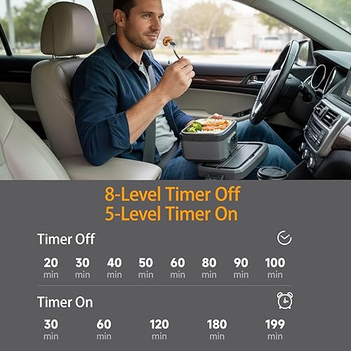 Miniatura 5 de Lonchera eléctrica inteligente para hombres, lonchera térmica inalámbrica para adultos, lonchera inalámbrica para alimentos, contenedor de alimentos