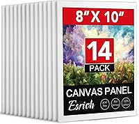 Vista 9 de ESRICH Tableros de lona para pintura, paquete de 48 lienzos para pintar 4x4 pulgadas, 100% algodón, pequeños lienzos imprimados sin ácidos, mini
