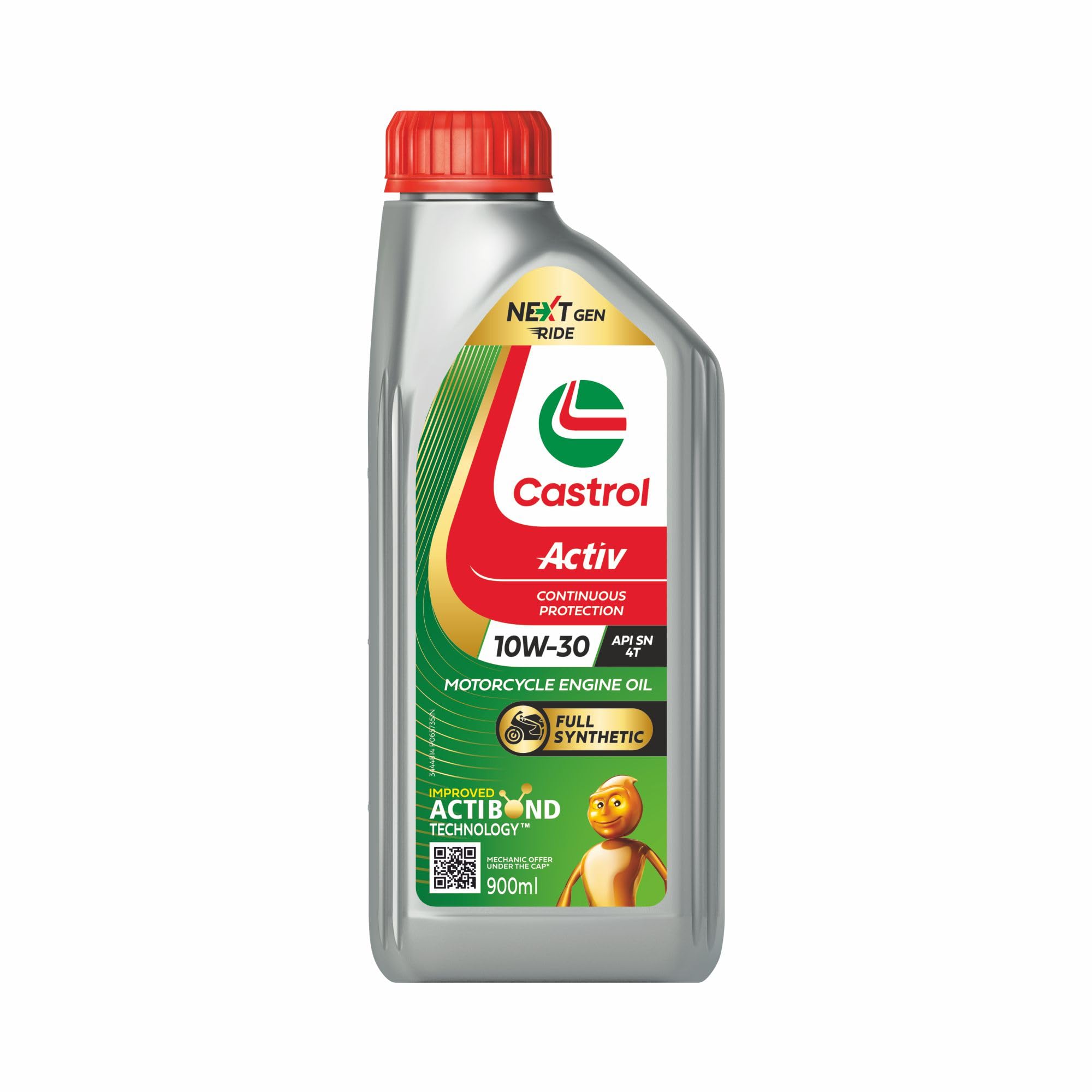 Castrol Activ 4T 10W-30 Full Synthetic Engine Oil for Bikes|For a Smooth ride|API SN and JASO MA2 | 900ml-image-45