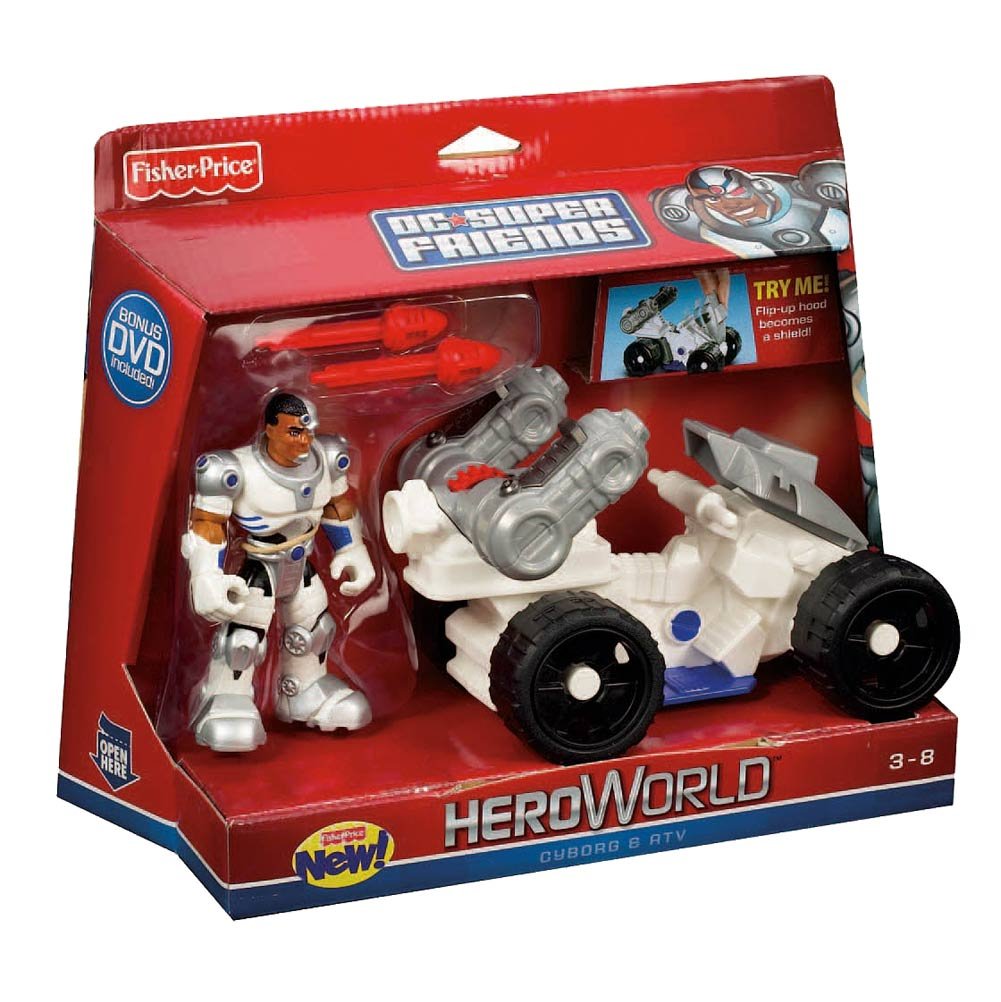 Amazon.com: DC Super Friends Hero World Cyborg and ATV : Toys & Games