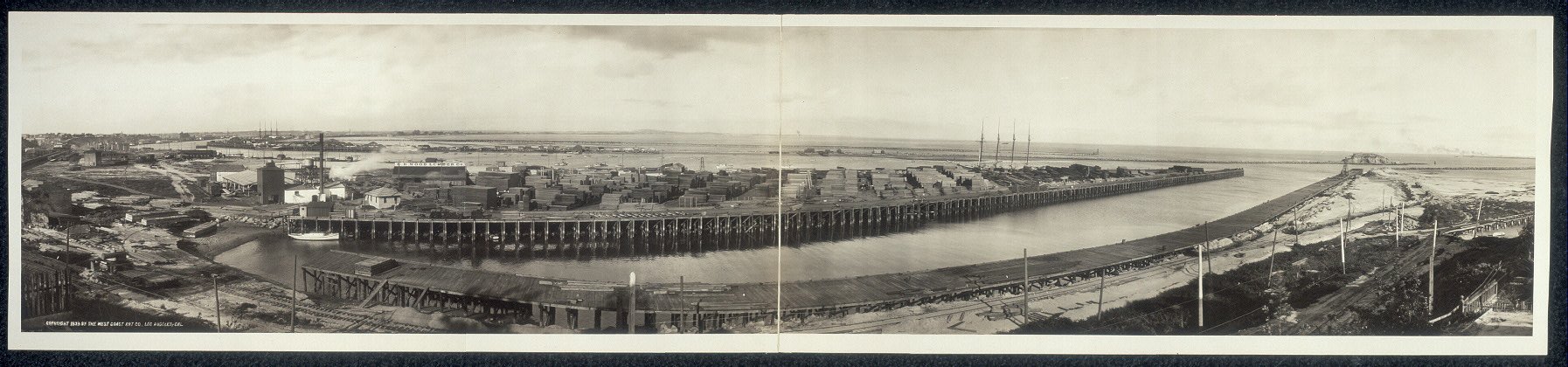 HistoricalFindings Photo: E.K. Wood Lumber Company,San Pedro,California,CA,c1909,Cityscape,United States