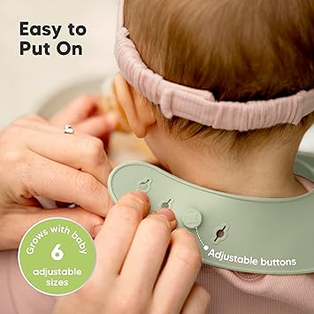 KeaBabies 2-Pack Silicone Bibs for Babies, Toddlers Girl, Boy Sturdy Food-Grade Baby Bibs for Eating, Large Food Catcher, Clean & Put On Easily, Waterproof Toddler Feeding Essentials (Macaron)