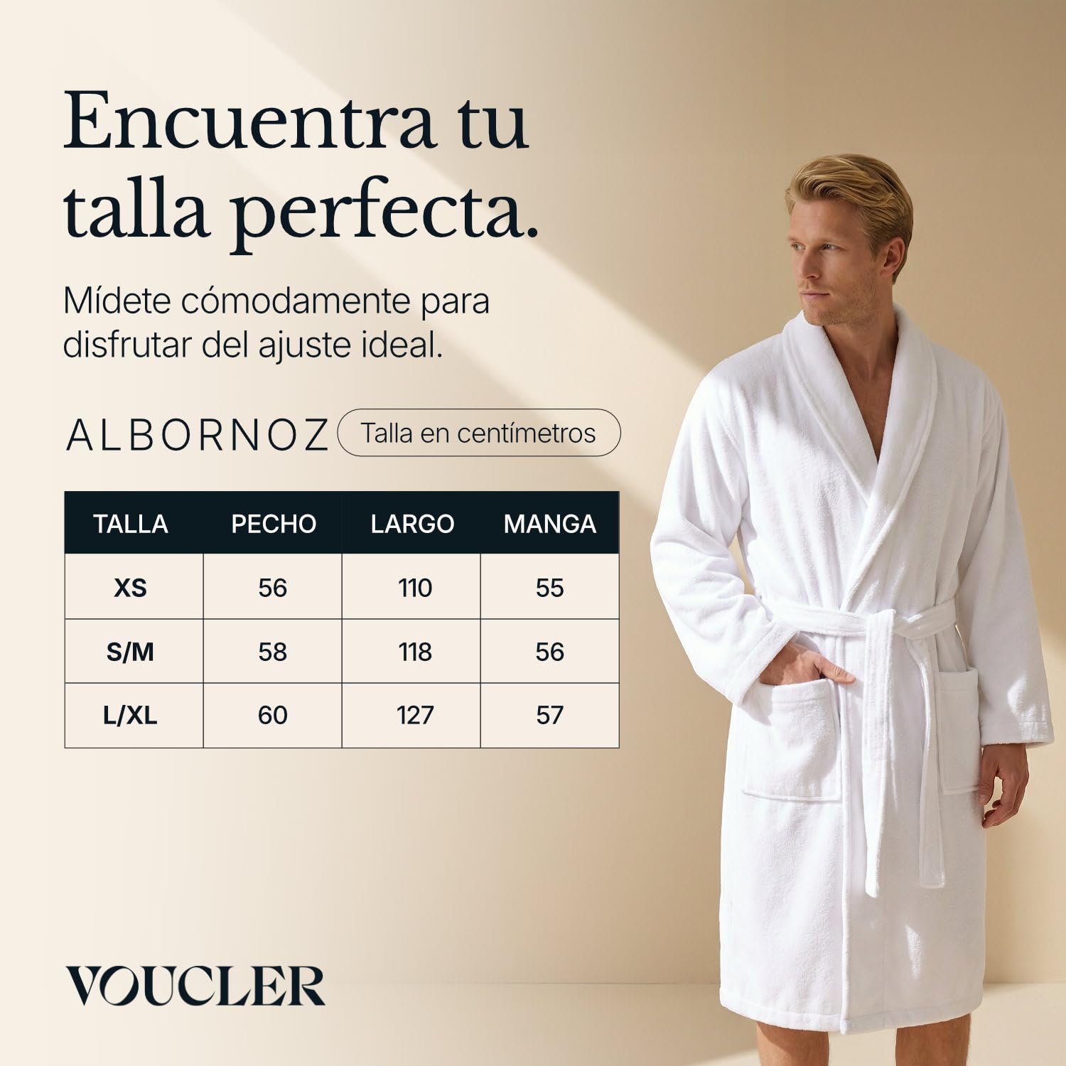 Albornoz Hombre y Mujer de Ducha Blanco de Algodón Atercipelado 290GSM | Rizo Absorbente, Suave y Ligero | Albornoz Estilo Spa En Casa | Certificado OEKO-TEX® | Inspirado en los Hoteles