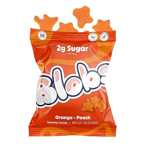 Miniatura 9 de Blobs Gummy Candy - Low Sugar Healthy Gummies - Low Net Carb & Low Calorie - No Sugar Alcohols, Vegan, Gluten Free - Variety Snack Pack for Kids &