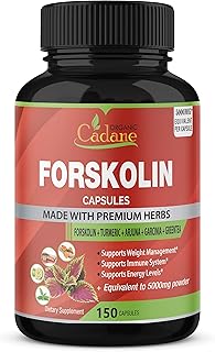 Forskolin Supplements Capsules 5000mg, 5 Month Supply, 150 Capsules & Turmeric Curcumin, Arjuna, Garcinia Cambogia, Green Tea | Support Nourishing Diet, Energy Booster | Coleus Forskohlii Extract