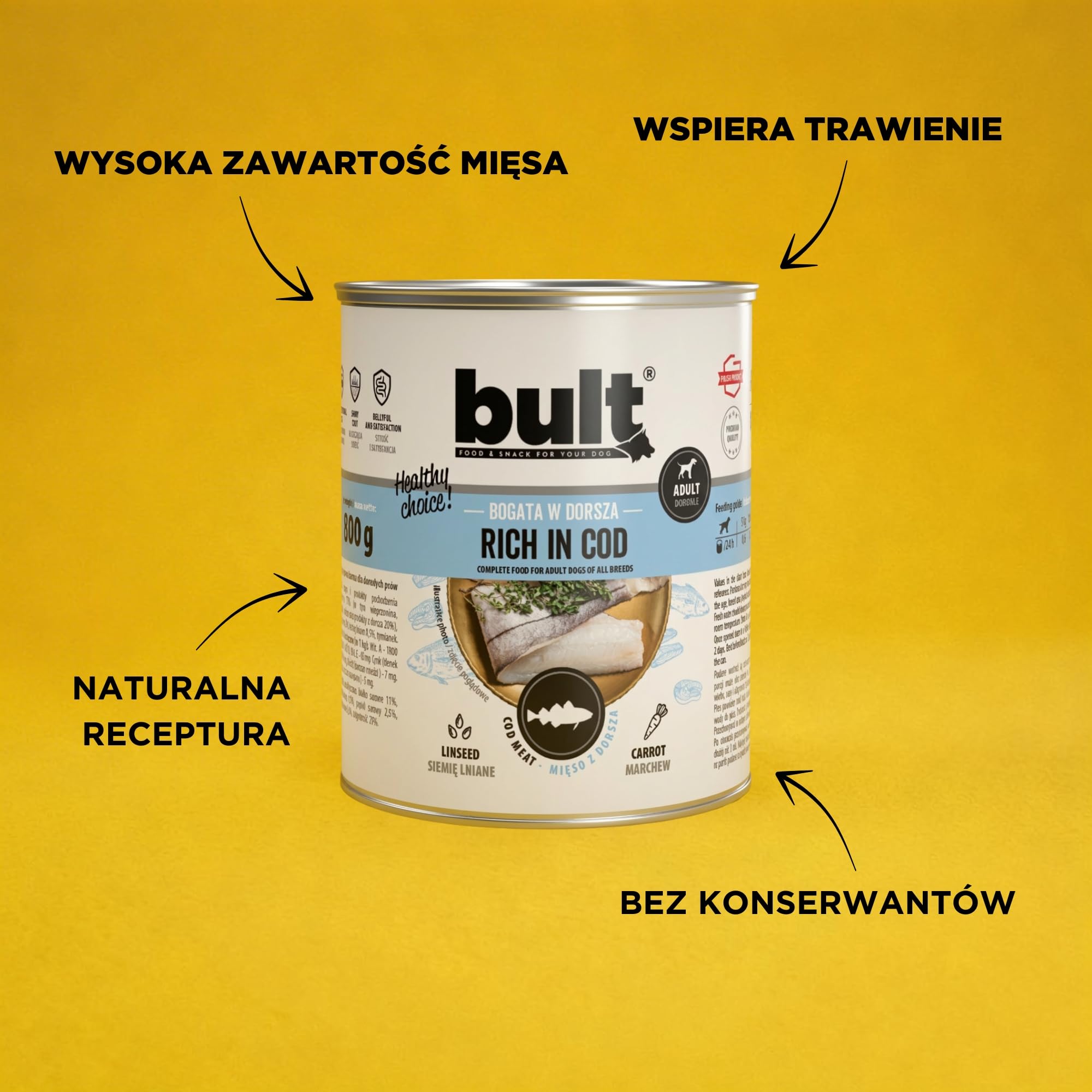 BULT Hundefutter Nass Dose 30x800g Mix