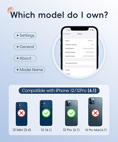 Miniatura 2 de GONEZ Funda para iPhone 12 y 12 Pro de 6.1 pulgadas, con 2 protectores de pantalla + 2 protectores de lente de cámara, diseño curvado de onda
