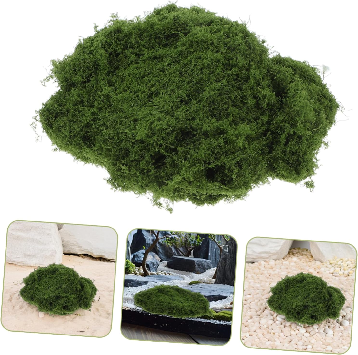 BESTYASH 3pcs Artificial Moss Blocks for Indoor Decor Soft Landscape Crafting Material Versatile Faux Greenery for Centerpieces and Wedding Decorations