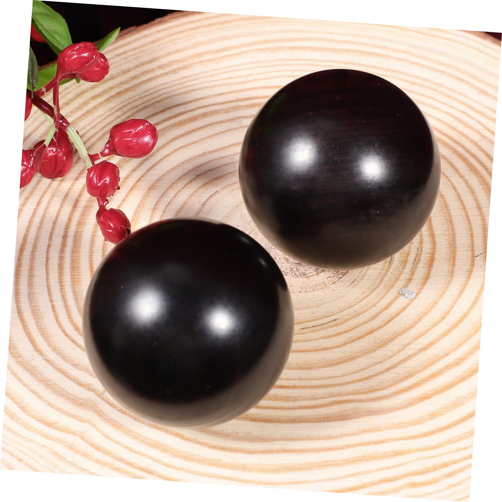 LALAFINA 4stücke Handmassageball Aus Hochwertigem Zitanholz Hand-übungsbälle Zur Muskelentspannung Durchblutung Für Erwachsene Verbesserung Der Flexibilität
