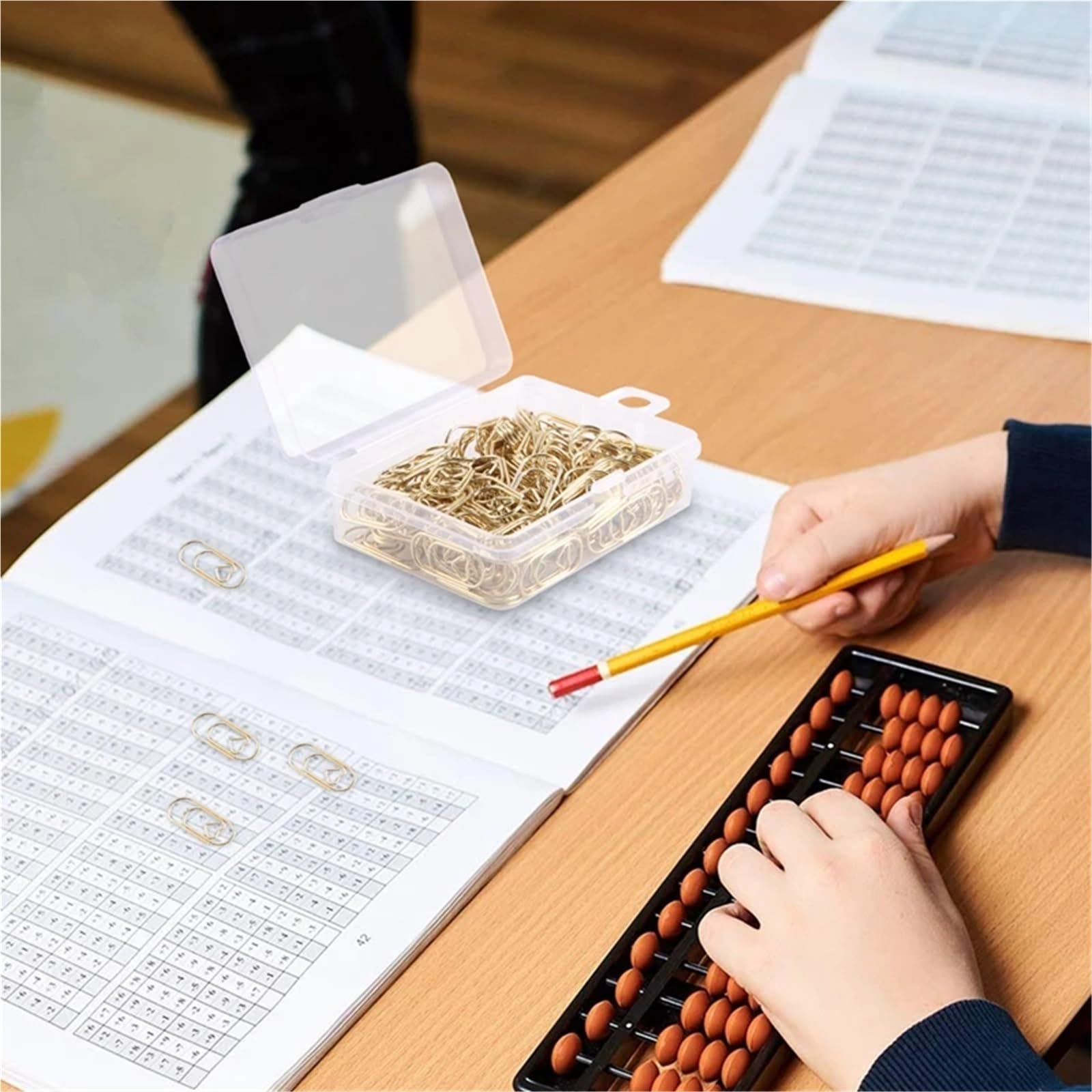 Lot de 150 trombones en métal en forme de cœur pour bureau et fournitures scolaires pour bureau, école, maison