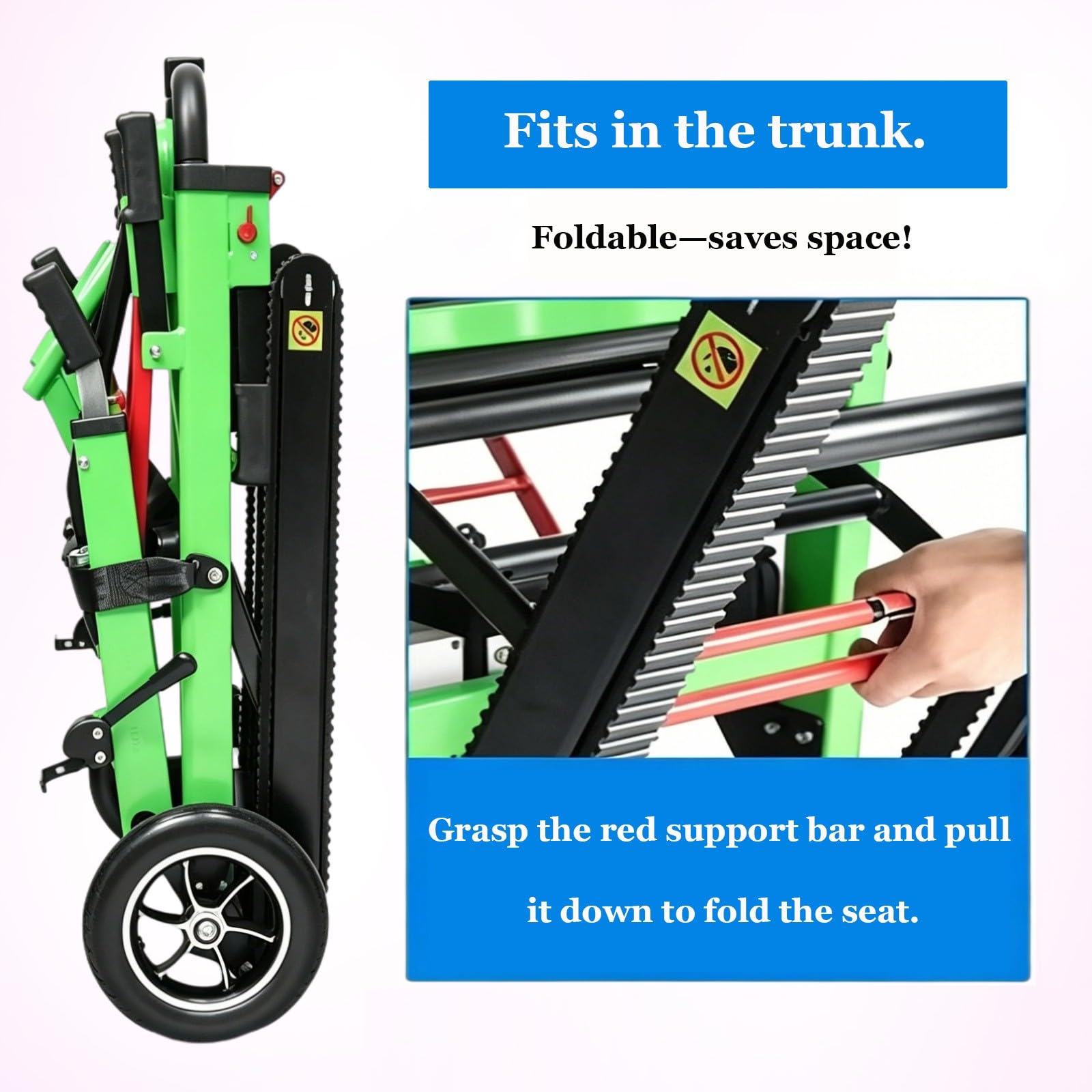 Elektrischer Treppenlift Mit Sackkarre,Inklusive Lithium-Akku,Aluminiumrahmen Faltbar,Maximale Tragkraft 169 Kg,Geeignet Für Senioren Green 13ah