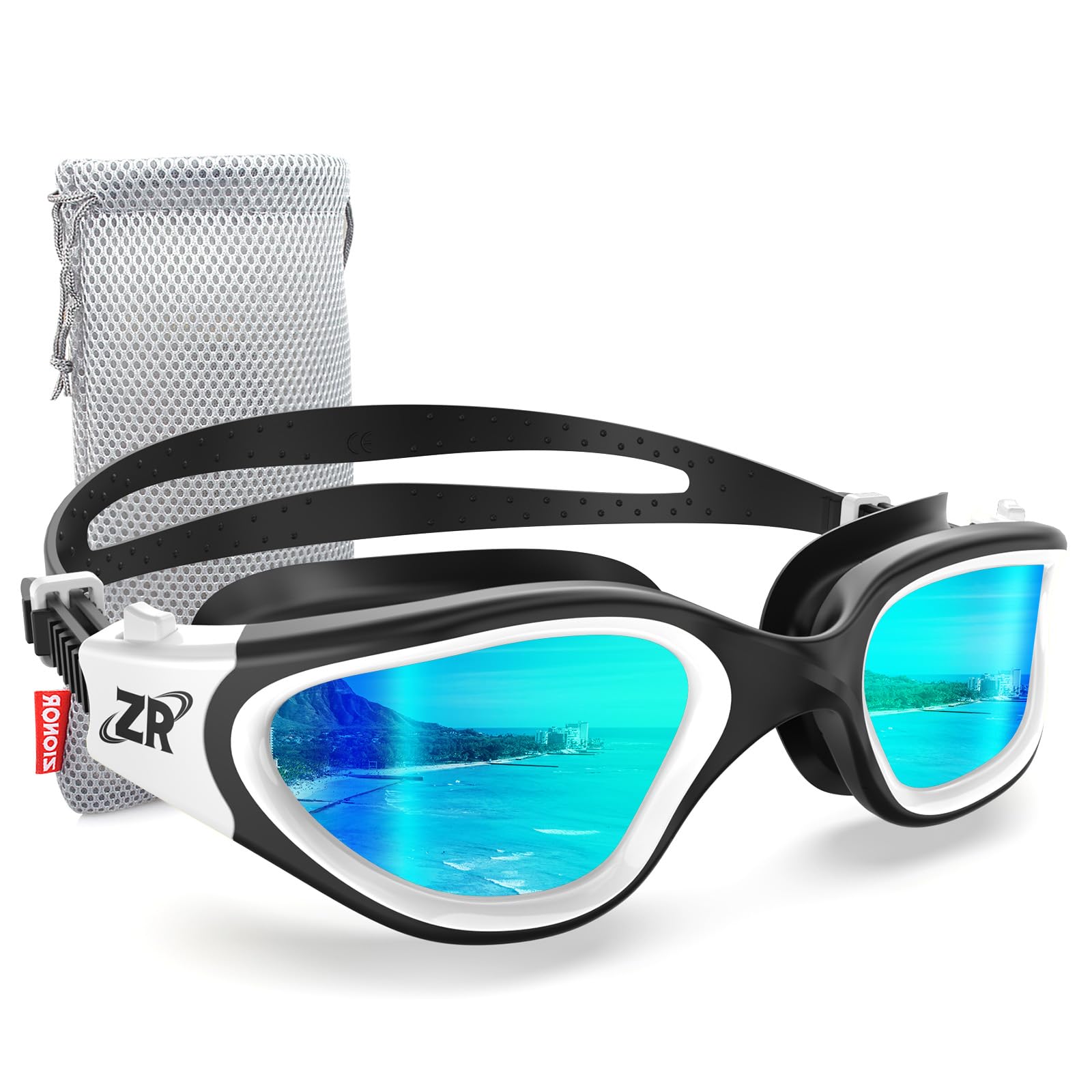 ZIONOR G1 NEW Polarisierte Schwimmbrille für Erwachsene Damen Herren – Beschlagfrei, 100% UV-Schutz, wasserdicht & verstellbares Nasenstück
