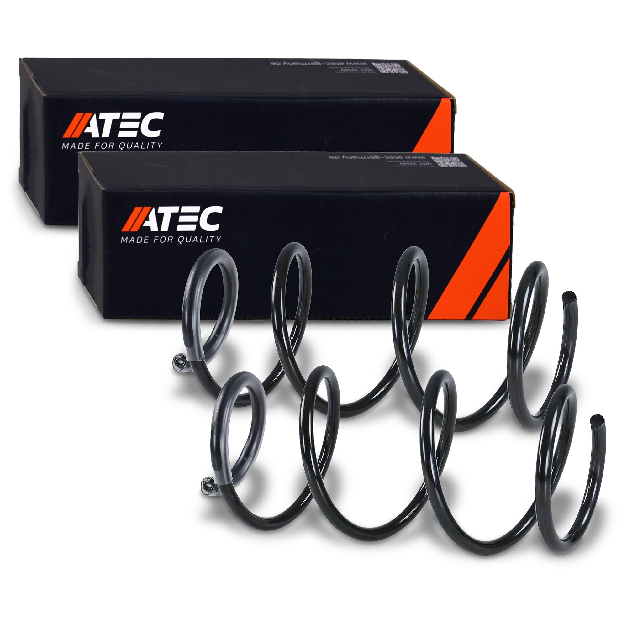 ATEC Germany 2x ressort de suspension avant ressort hélicoïdal gauche droit | Compatible avec: NISSAN NOTE, RENAULT CLIO III, CLIO III Grandtour, MODUS / GRAND MODUS