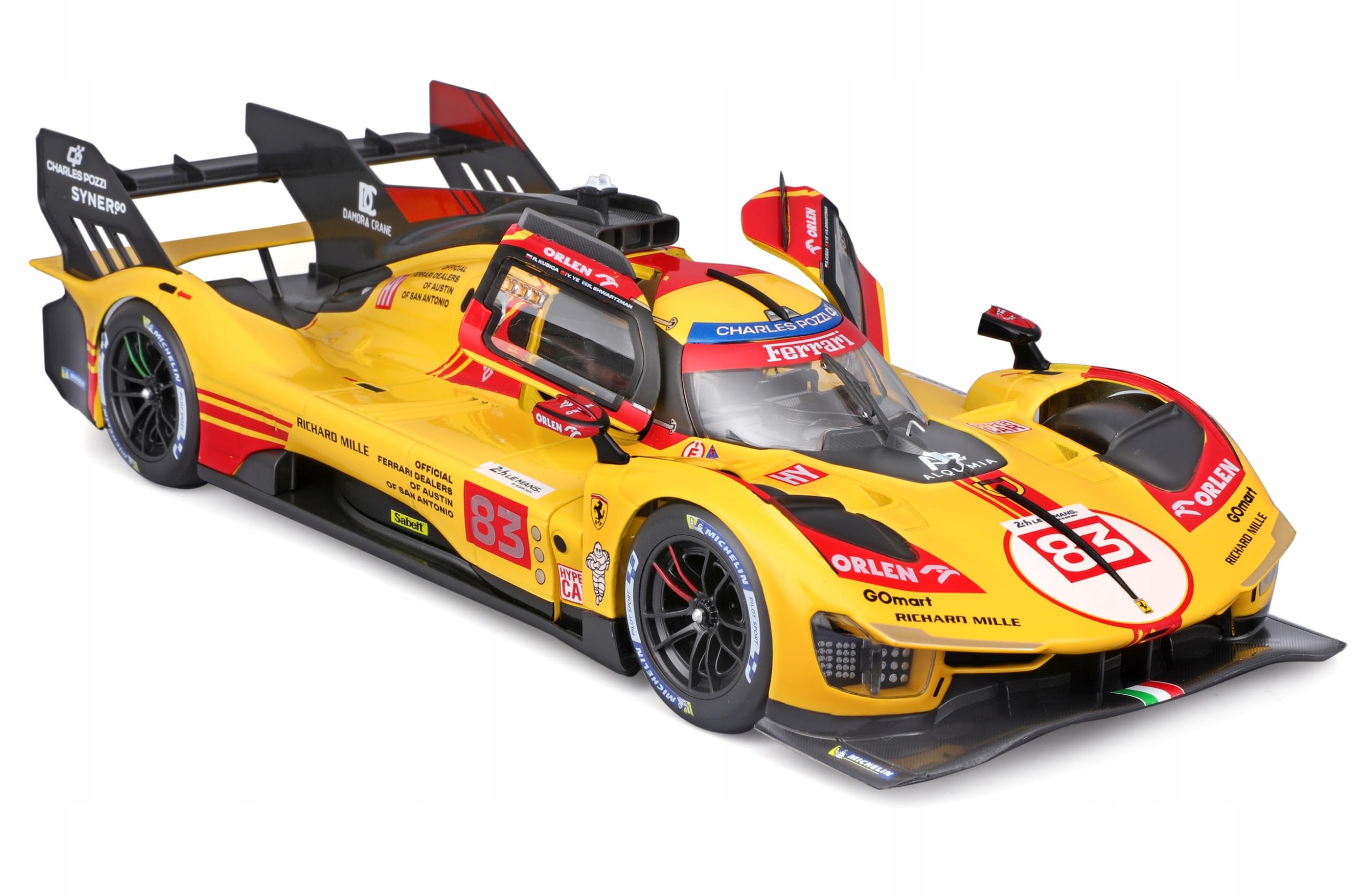 Bburago FERRARI RACING 499P LE MANS HYPERCAR(2024) AF CORSE #83, DELUXE HARD CASE, 1:18 Scale - Image 3