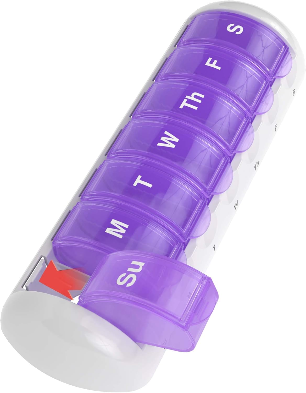 EZY DOSE Weekly (7-Day) Travel Pill Organizer and Planner │ Removable Daily Compartments│ Great for Travel,Assorted Colors,67049 : Health & Household