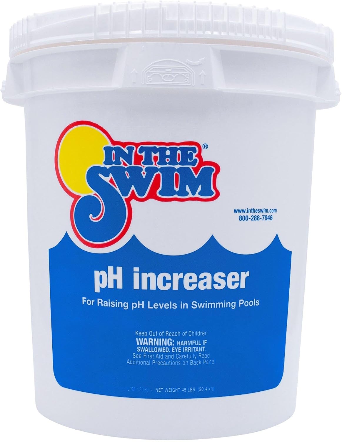 In The Swim pH Increaser for Pools - Granular 100% Sodium Carbonate (Soda Ash) to Raise pH Up - 45 Pounds