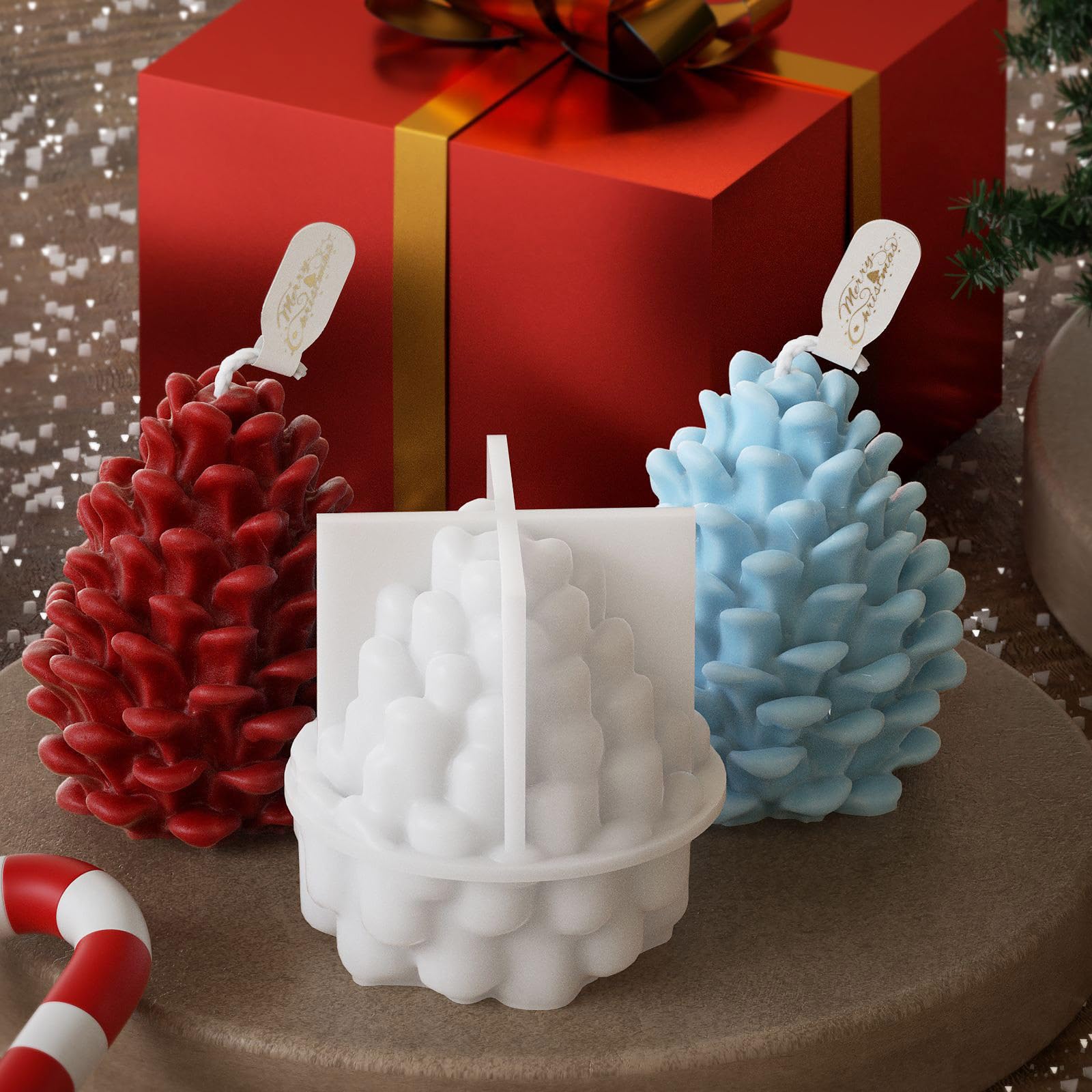 Acquista Stampi per candele a bolle 3D Stampo a forma di palla Stampo per candele con perline cilindriche in Italia a partire da 3.17