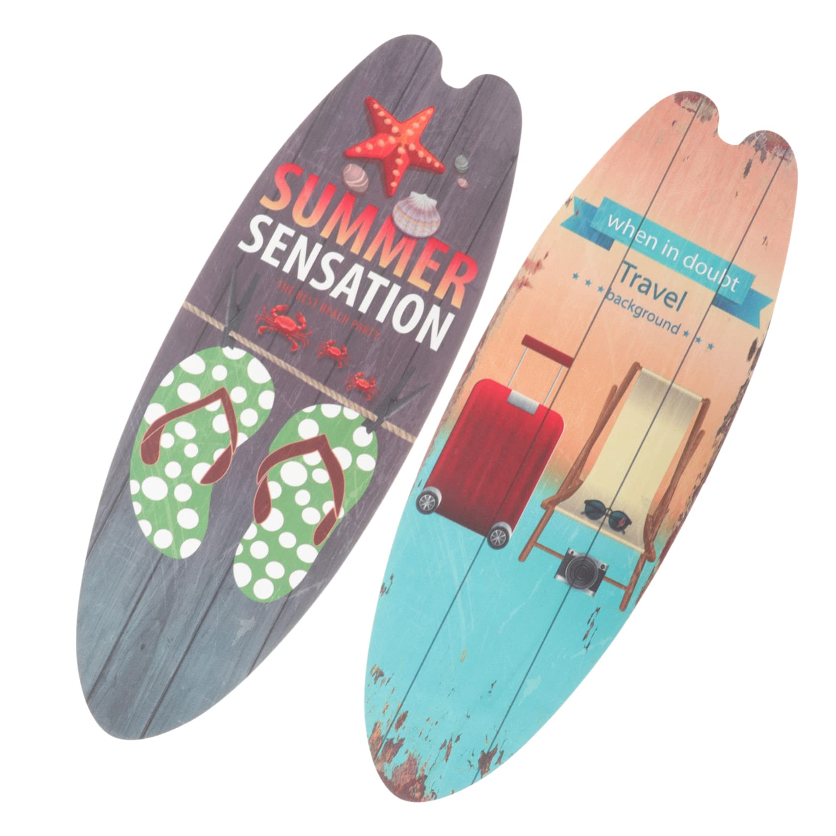 RORPOIR 2 Uds Tabla De Surf Cartel De Madera Goblincore Decoración De La Habitación Decoración De Verano Para El Hogar Decoraciones Del Océano Tabla De Surf Adorno De Pared Tabla De Surf
