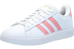 Women's pink adidas Grand Court 2.0 Tennis Shoe