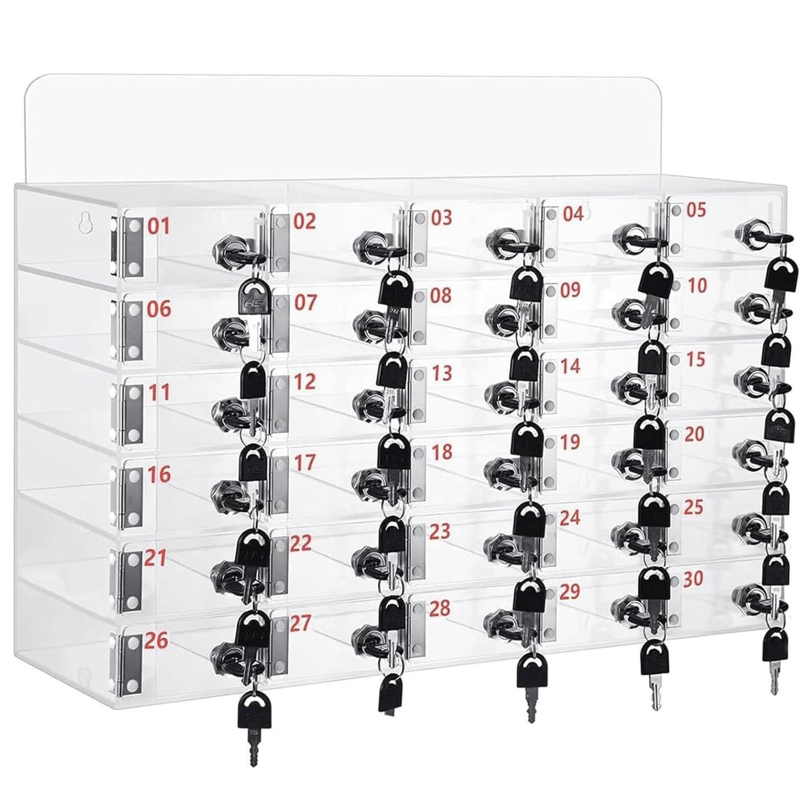 Caja de Almacenamiento para teléfono móvil Soporte acrílico para teléfono móvil Caja de Almacenamiento de Escritorio Caja de Almacenamiento para teléfono móvil de Gran Capacidad con 30 ra