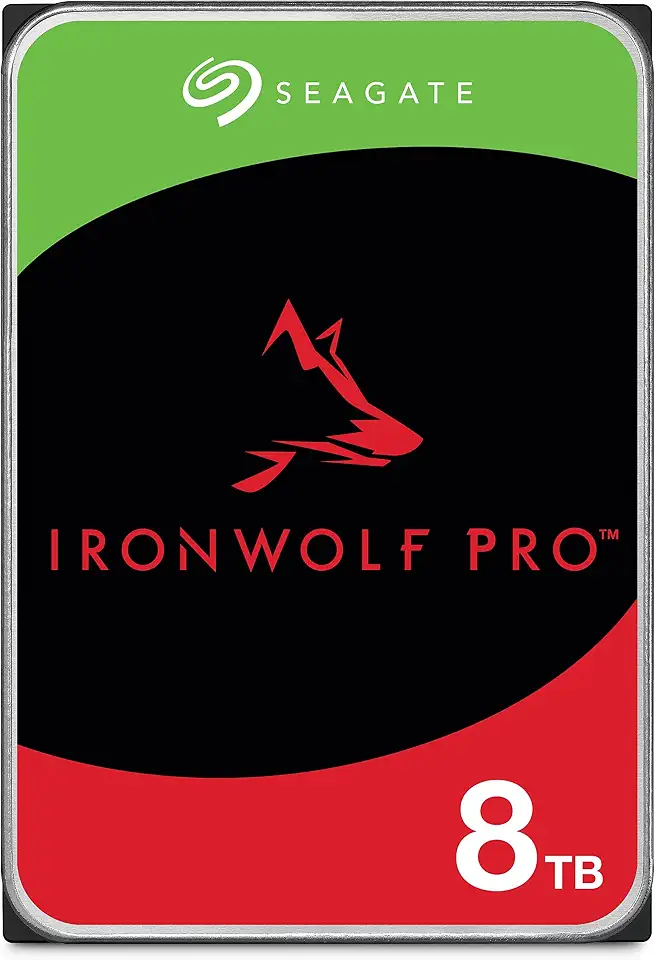 Seagate IronWolf Pro, NAS, 3.5" HDD, 8TB, SATA 6Gb/s, 7200RPM, 256MB Cache, 5 Years or 2M Hours MTBF Warranty