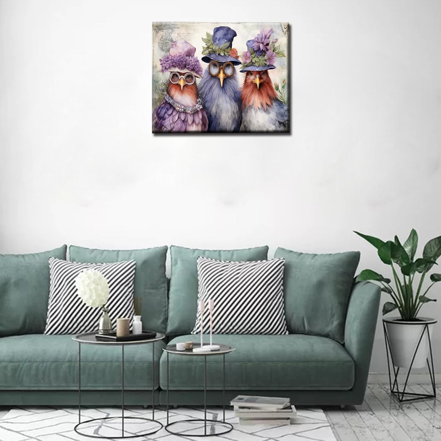 Rooster Family Paint by Numbers for Adults Painting Kits for Adults Beginners,Animals Watercolor Acrylic Oil Painting by Number Kits Rooster Kitchen Wall Art Home Room Decor16x20Inch DIY Frame