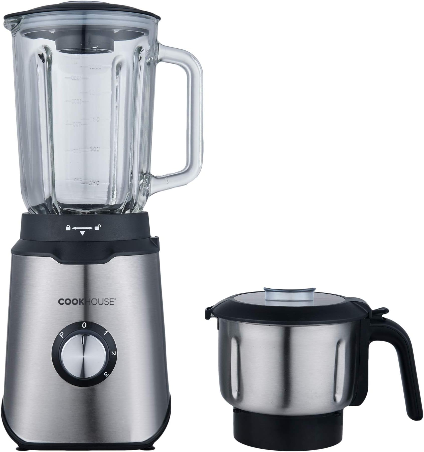 Cookhouse 800W Multi Blender with Bonus Spice/Coffee Grinder - High Power Professional Appliance for Smoothies, Soups, Iced Drinks, Recipes - 1.5L Capacity, Removable Parts for Easy Cleaning